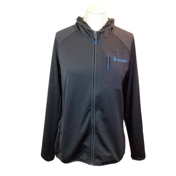 Cotopaxi Hooded Full-Zip Jacket Waffle Texture Mens Large Turquoise Logo And Pul - Picture 4 of 10